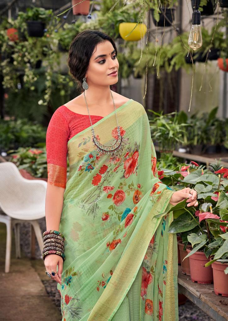 lt kashvi creation saheli chiffon attractive look saree catalog