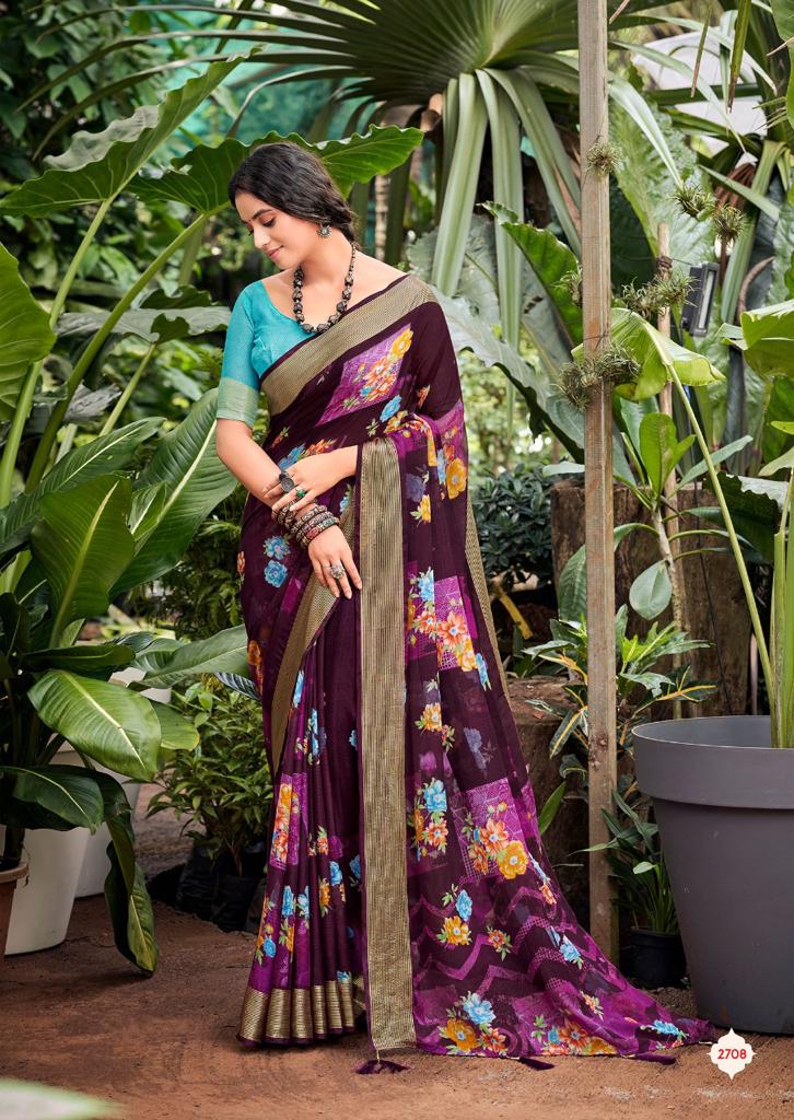 lt kashvi creation saheli chiffon attractive look saree catalog