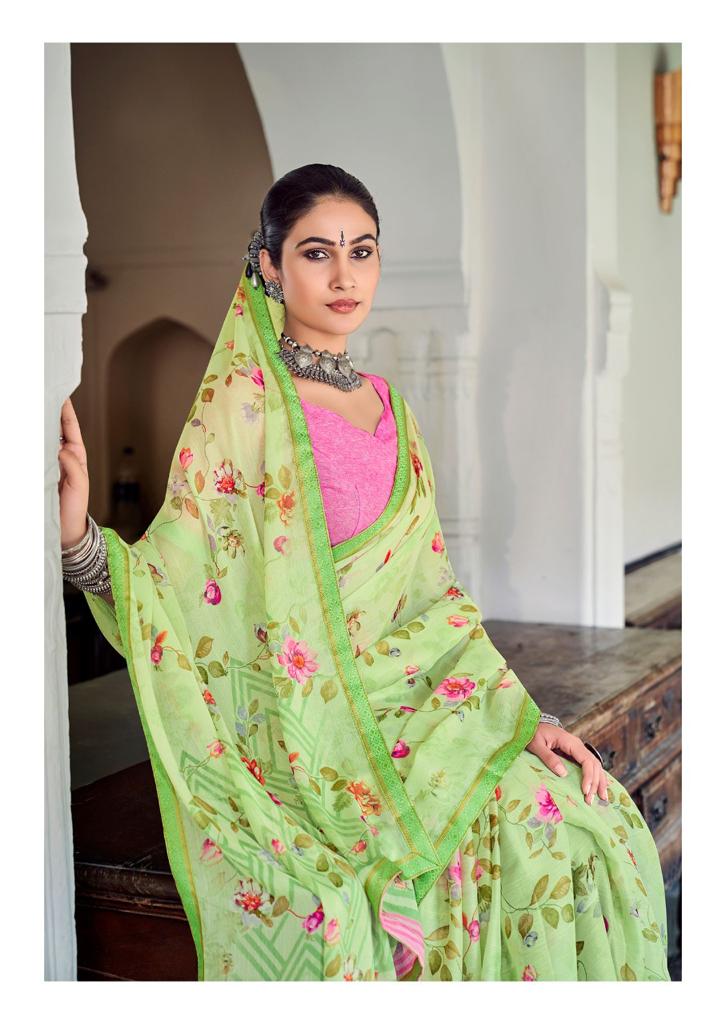 lt kashvi creation sara moss decent look saree catalog