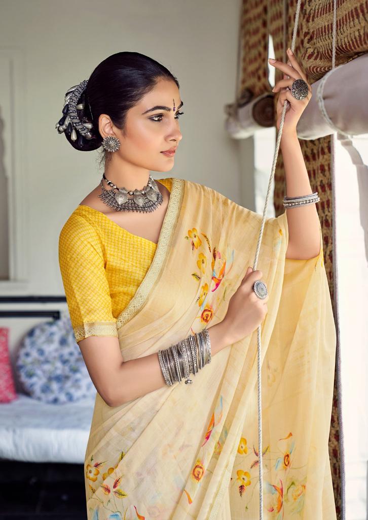 lt kashvi creation sara moss decent look saree catalog