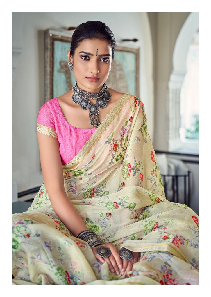 lt kashvi creation sara moss decent look saree catalog