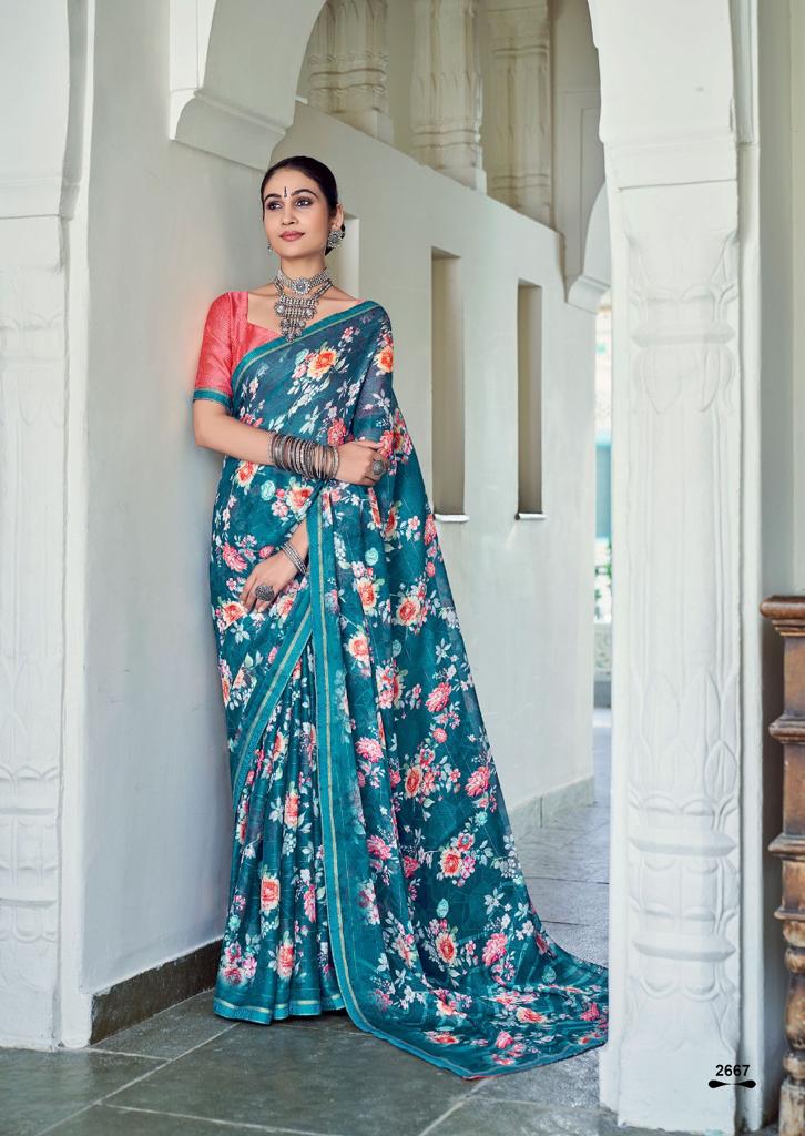 lt kashvi creation sara moss decent look saree catalog