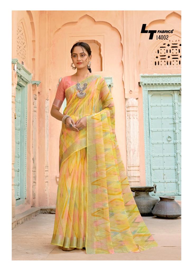 lt saree sanpurna sonakshi patta  innovative look saree catalog