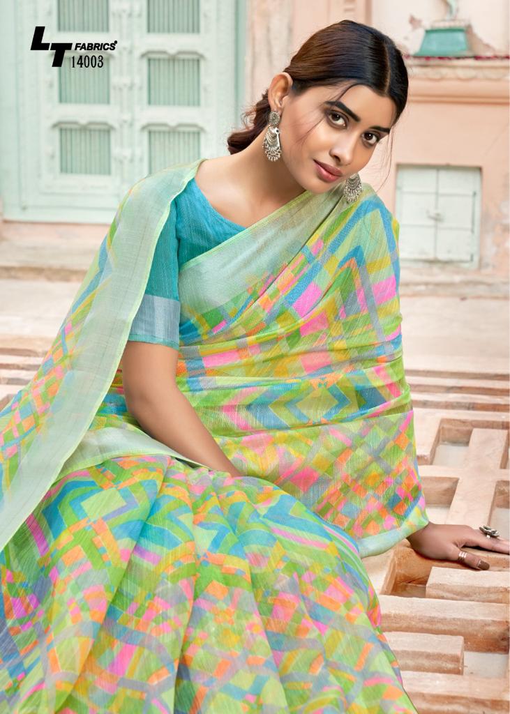 lt saree sanpurna sonakshi patta  innovative look saree catalog