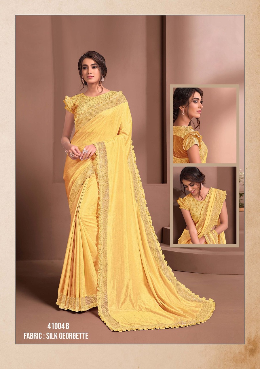 mahotsav norita 41000 series raissa georgette silk gorgeous look saree catalog