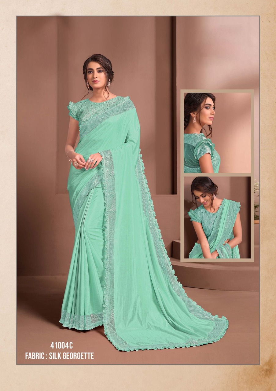 mahotsav norita 41000 series raissa georgette silk gorgeous look saree catalog