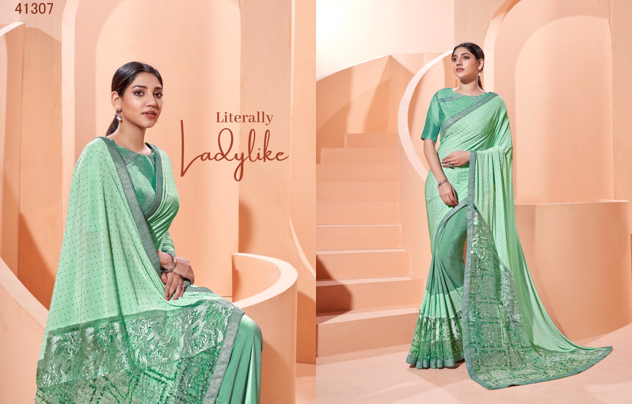 mahotsav norita 41300 series sirena lycra elegant look saree catalog