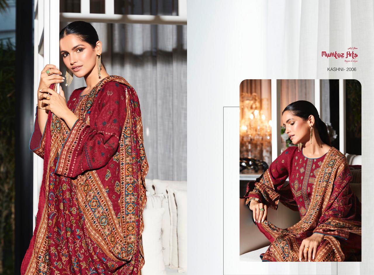 mumtaz art rango ki duniya kaashi edition vol1 pashmina exclusive look salwar suit catalog