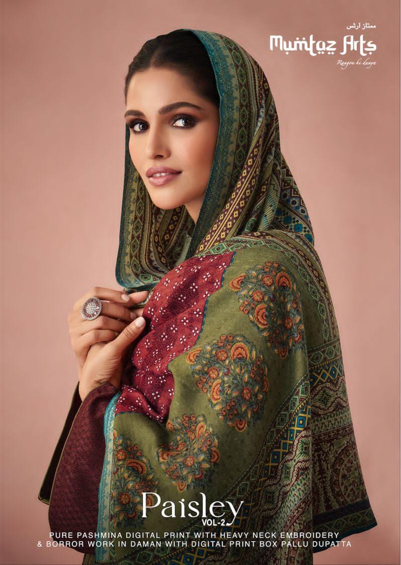 mumtaz art rango ki duniya paisley shifli edition vol 2 pashmina print exclusive look salwar suit catalog