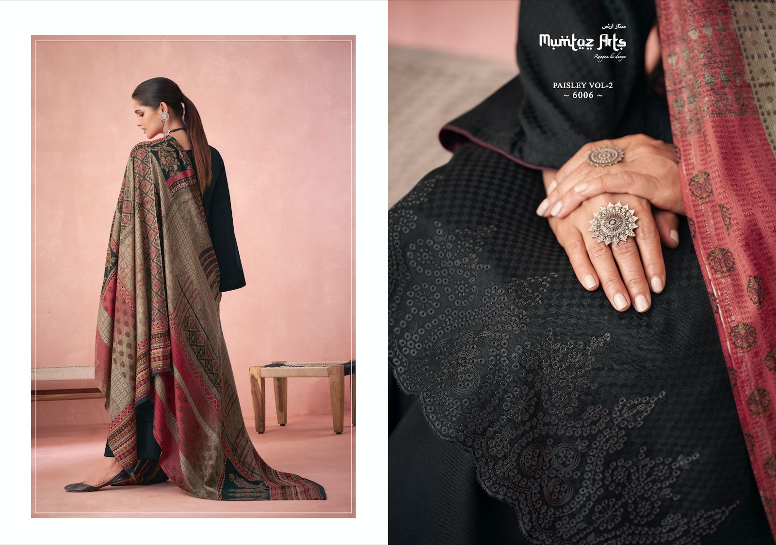 mumtaz art rango ki duniya paisley shifli edition vol 2 pashmina print exclusive look salwar suit catalog