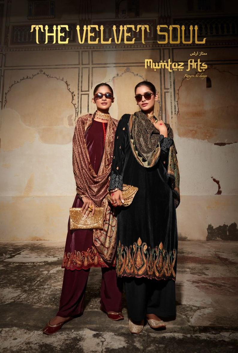 mumtaz art rango ki duniya the velvet soul velvet exclusive look salwar suit catalog