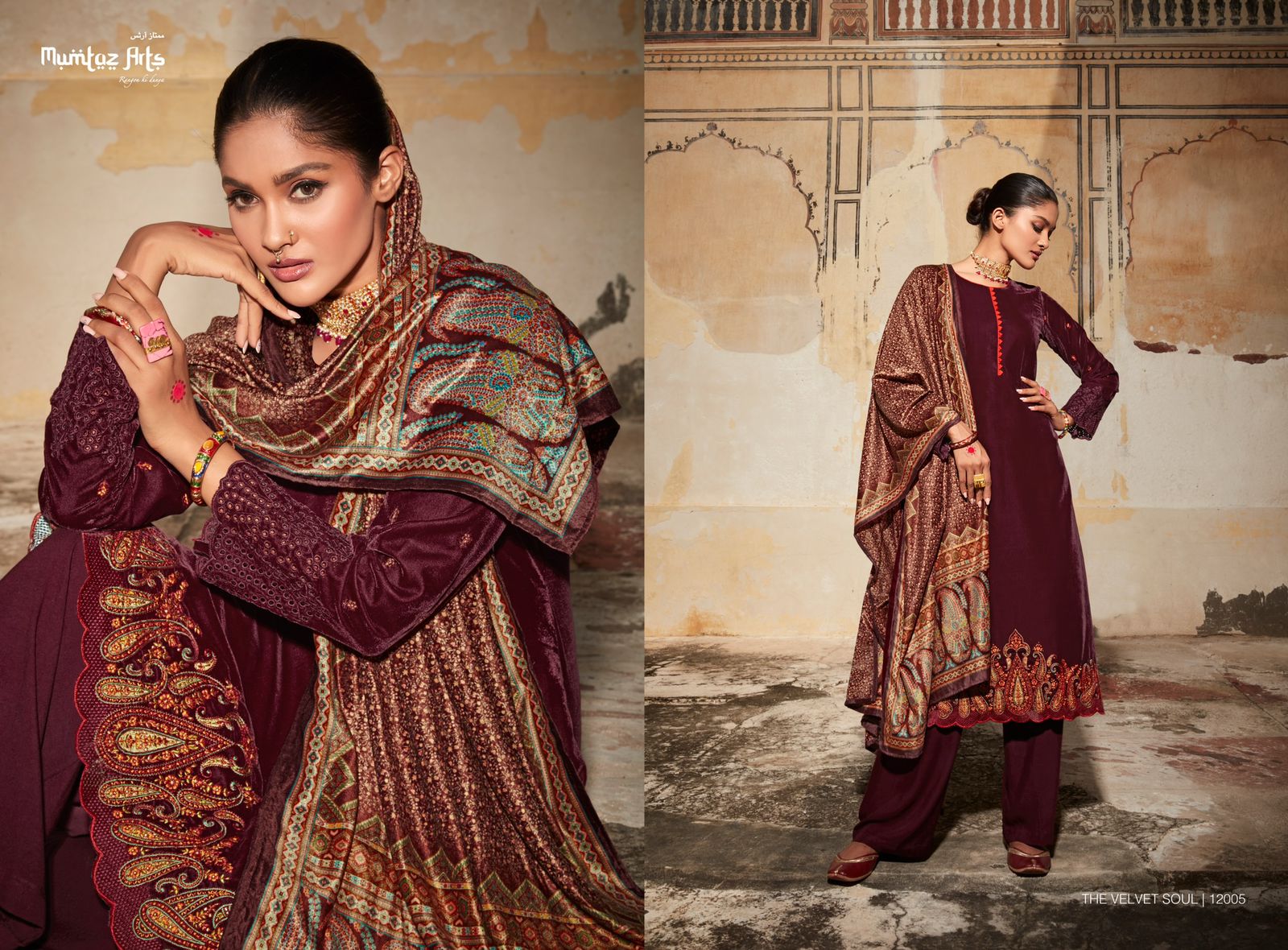 mumtaz art rango ki duniya the velvet soul velvet exclusive look salwar suit catalog