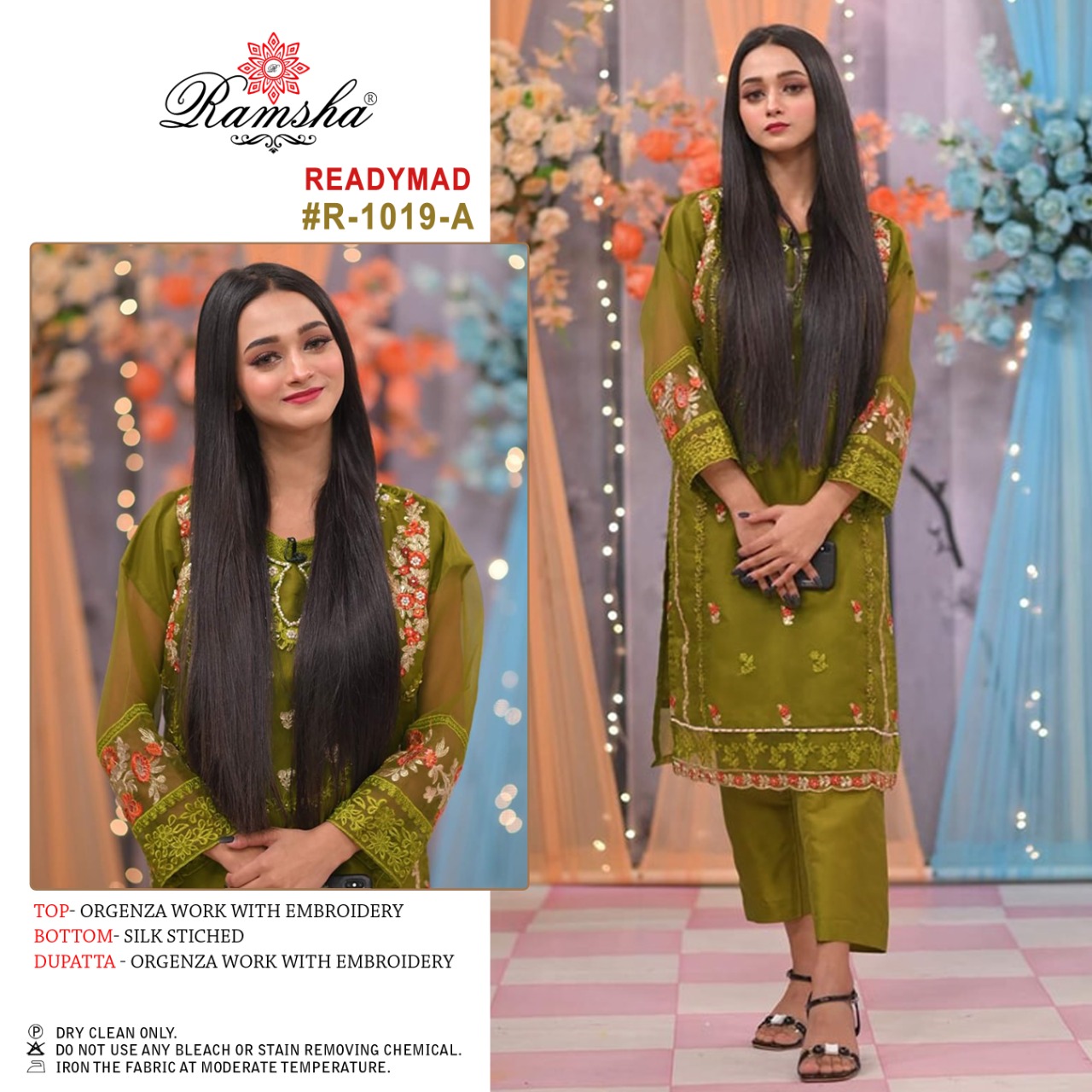 ramsh ramsha r 1019 a b organza innovative look salwar suit single