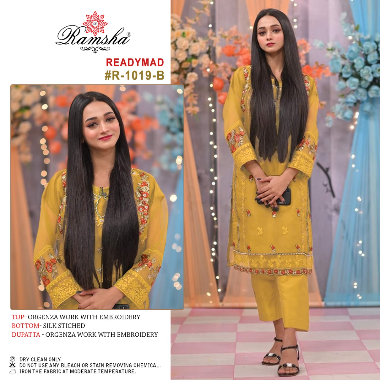 ramsh ramsha r 1019 a b organza innovative look salwar suit single