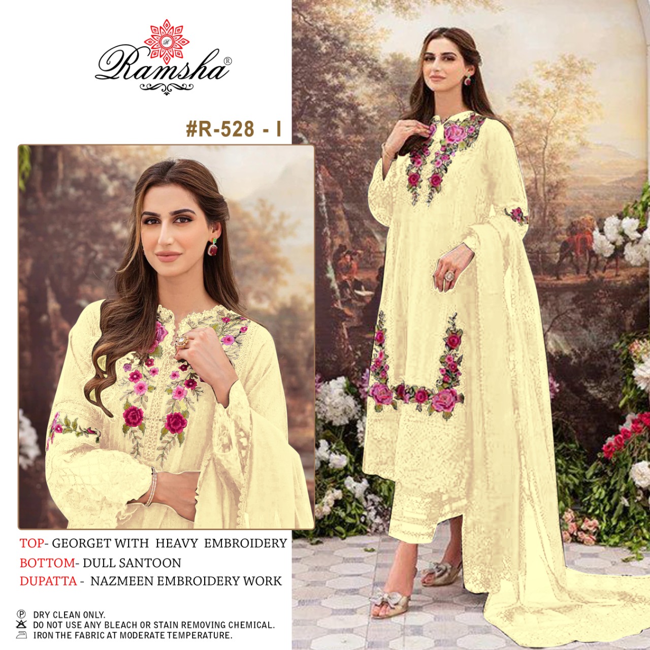 ramsh ramsha r 528 georgette decent look salwar suit catalog