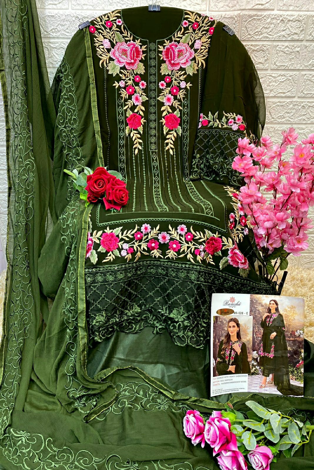 ramsh ramsha r 528 georgette decent look salwar suit catalog