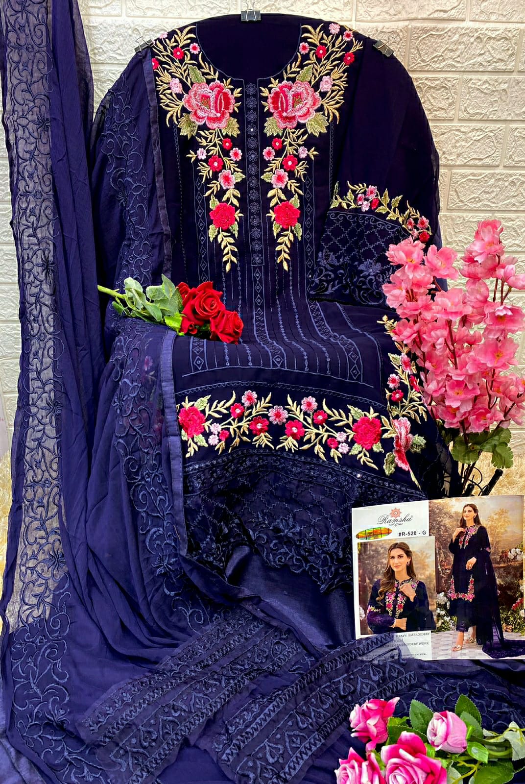 ramsh ramsha r 528 georgette decent look salwar suit catalog