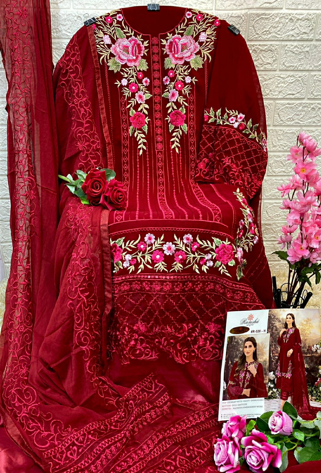 ramsh ramsha r 528 georgette decent look salwar suit catalog