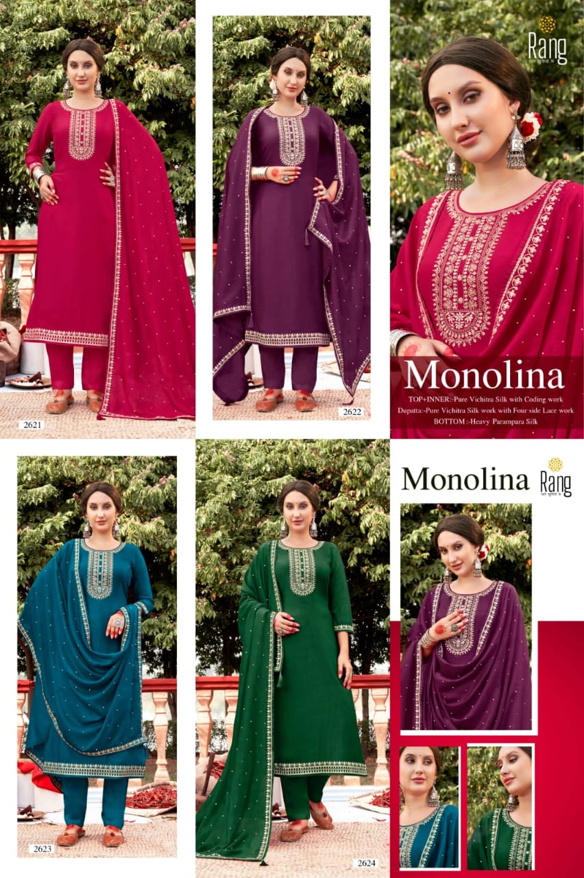 rang monolina silk elegant salwar suit catalog