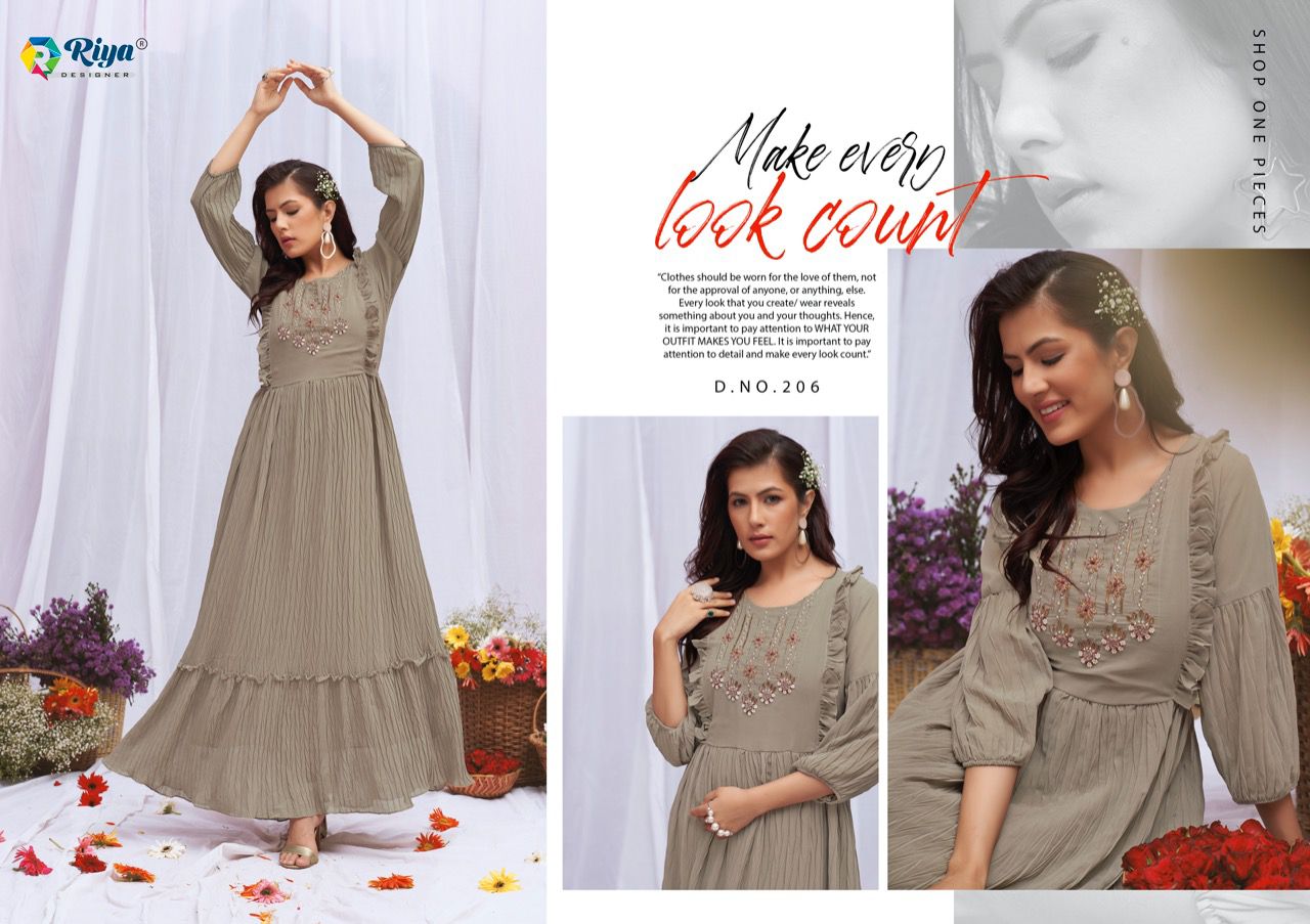 riya designer artrey vol 2 viscose greaceful look kurti catalog