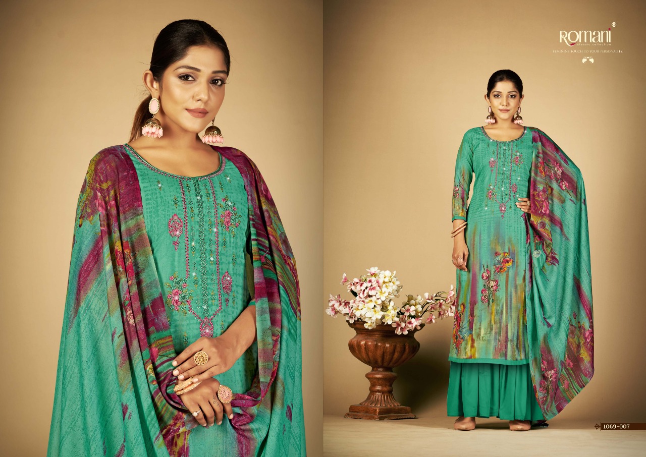 romani sabeena cotton decent look salwar suit catalog