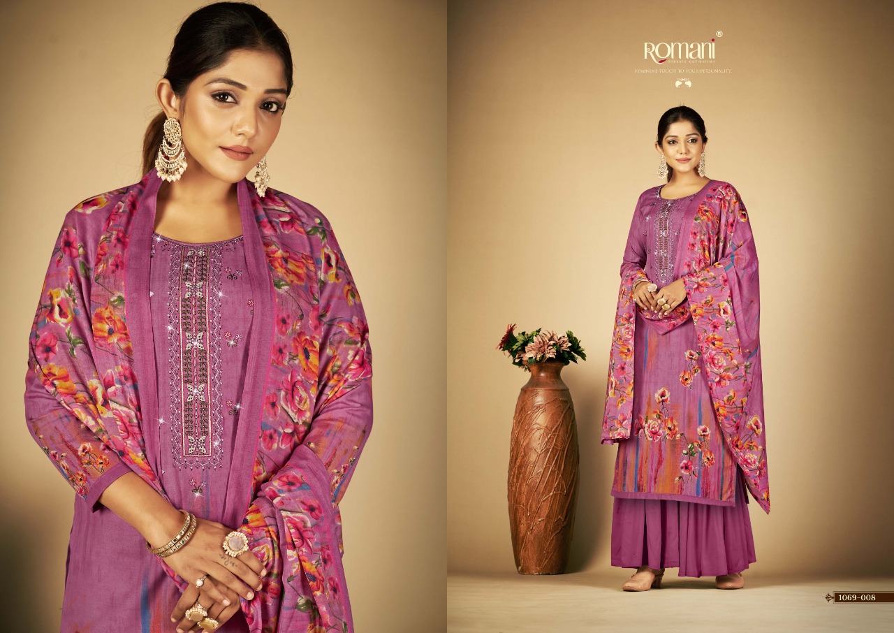 romani sabeena cotton decent look salwar suit catalog