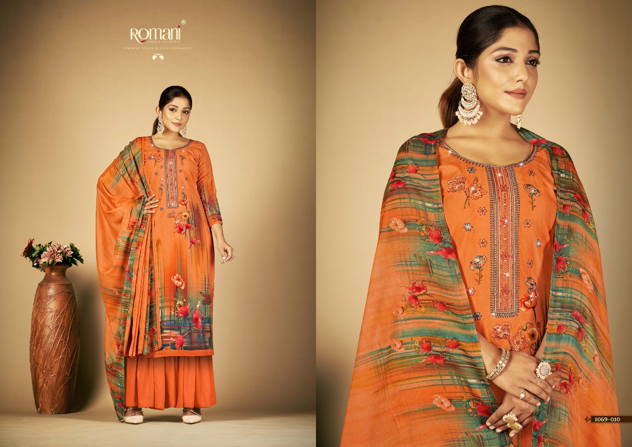 romani sabeena cotton decent look salwar suit catalog