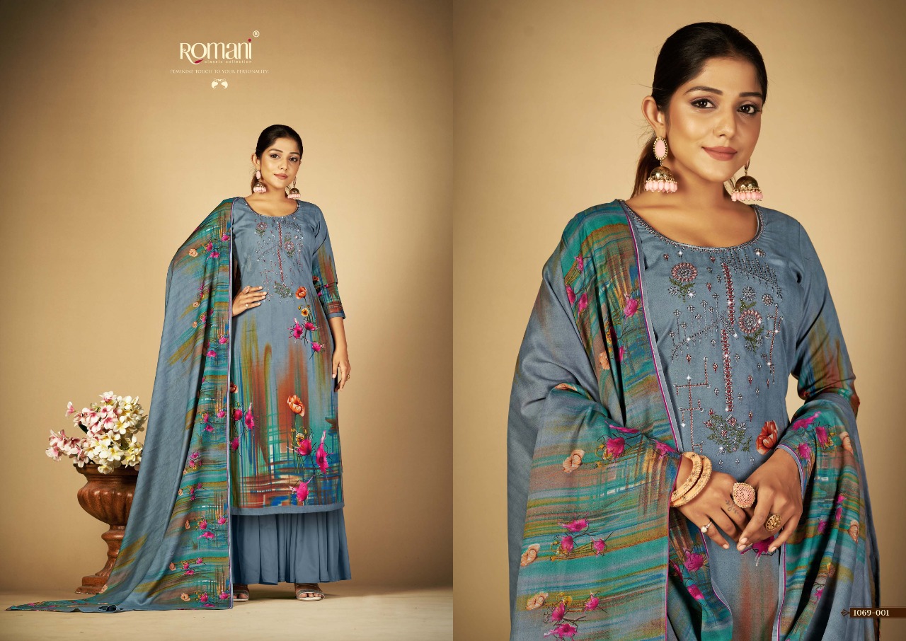 romani sabeena cotton decent look salwar suit catalog