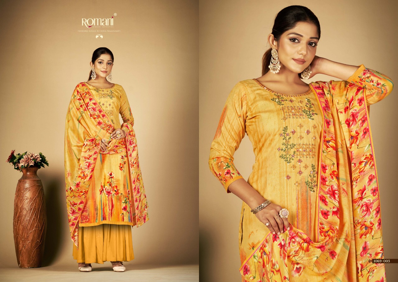 romani sabeena cotton decent look salwar suit catalog