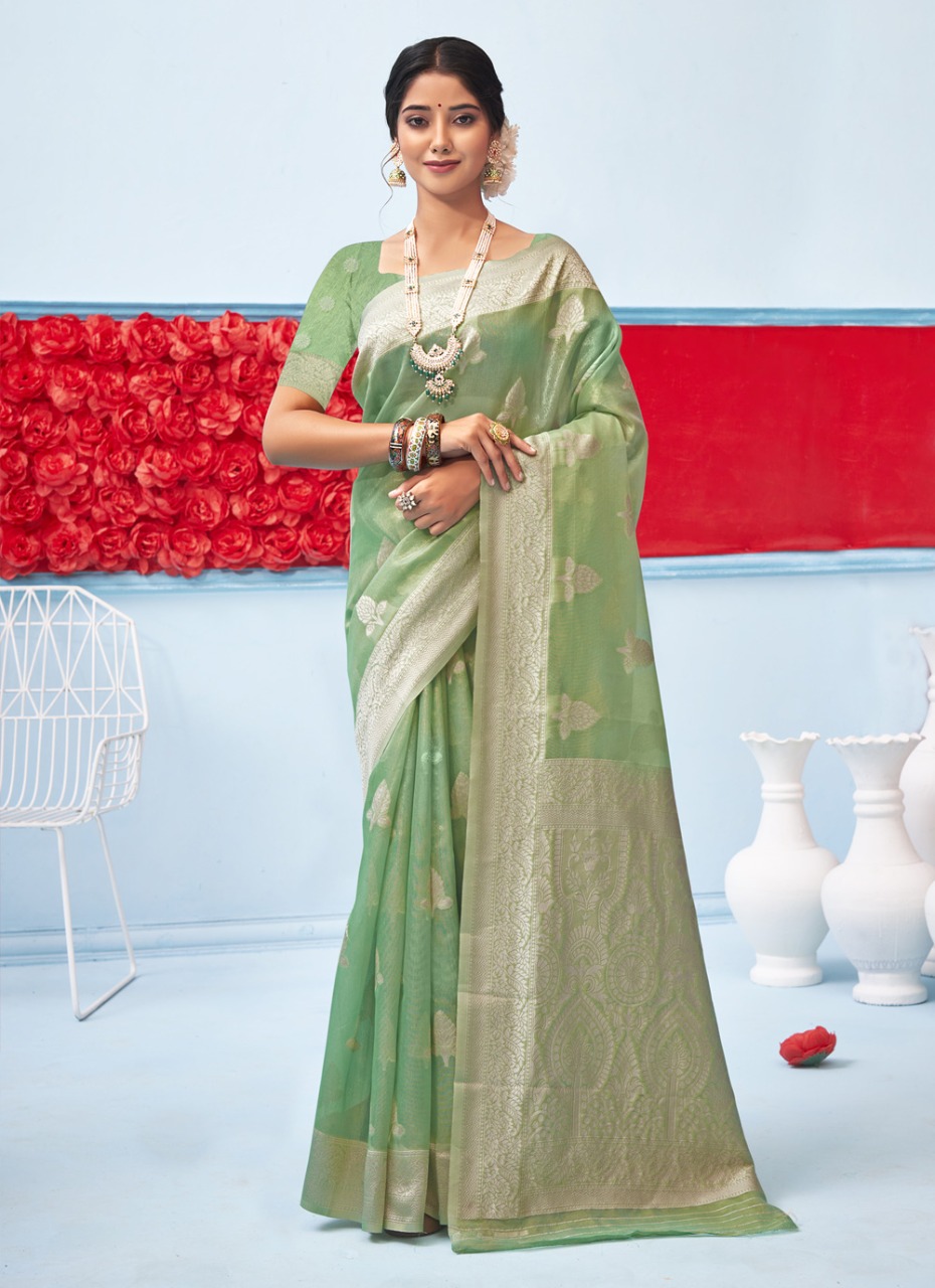 sangam print anurag cotton decent look saree catalog