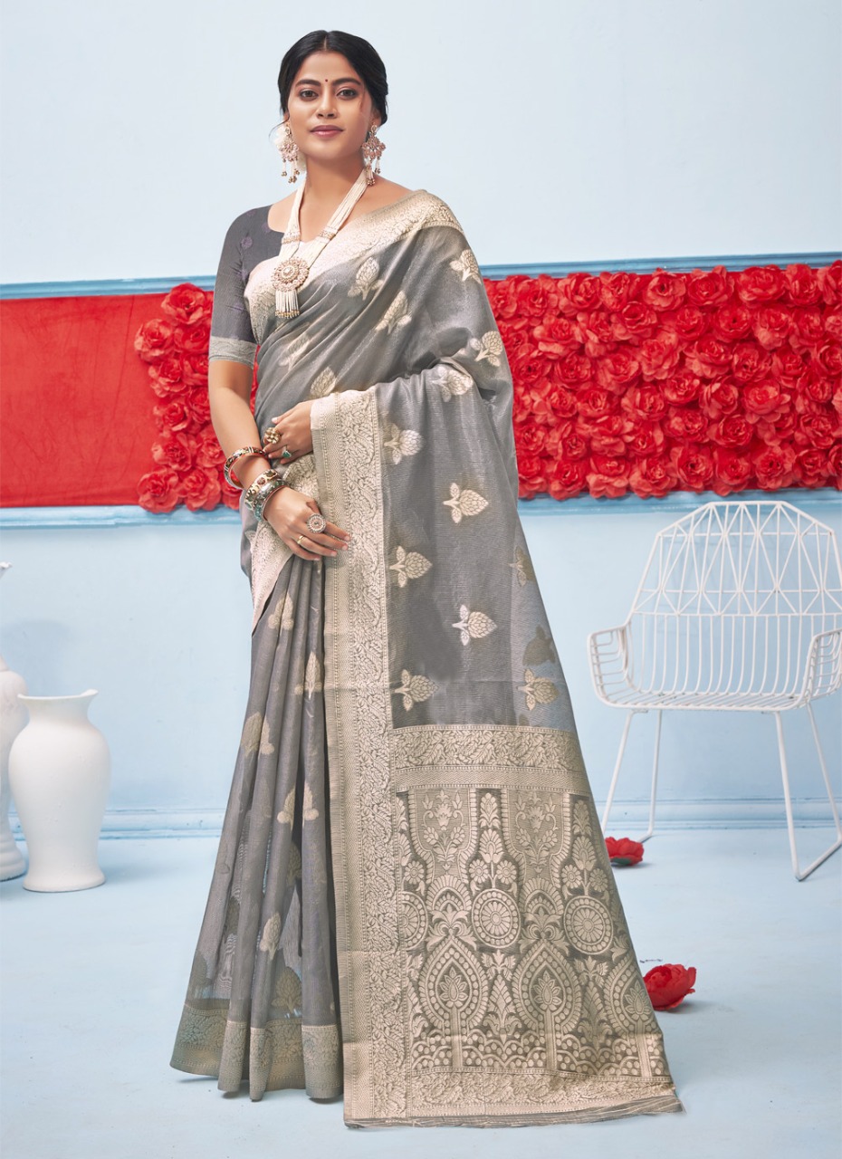 sangam print anurag cotton decent look saree catalog