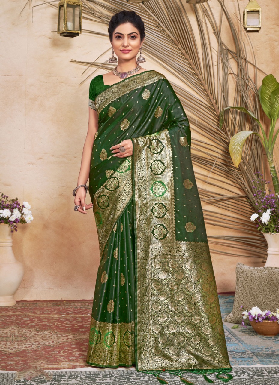 sangam print janki silk silk regal look saree catalog