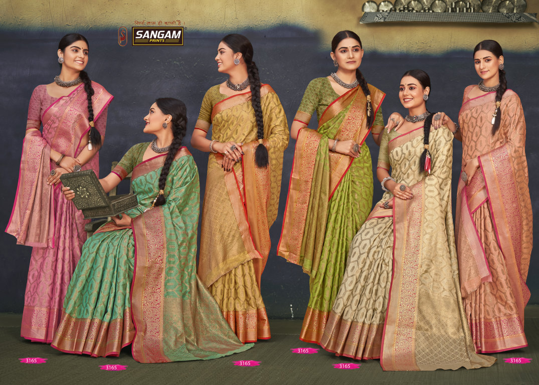 sangam print nakhrali silk cotton elegant saree catalog