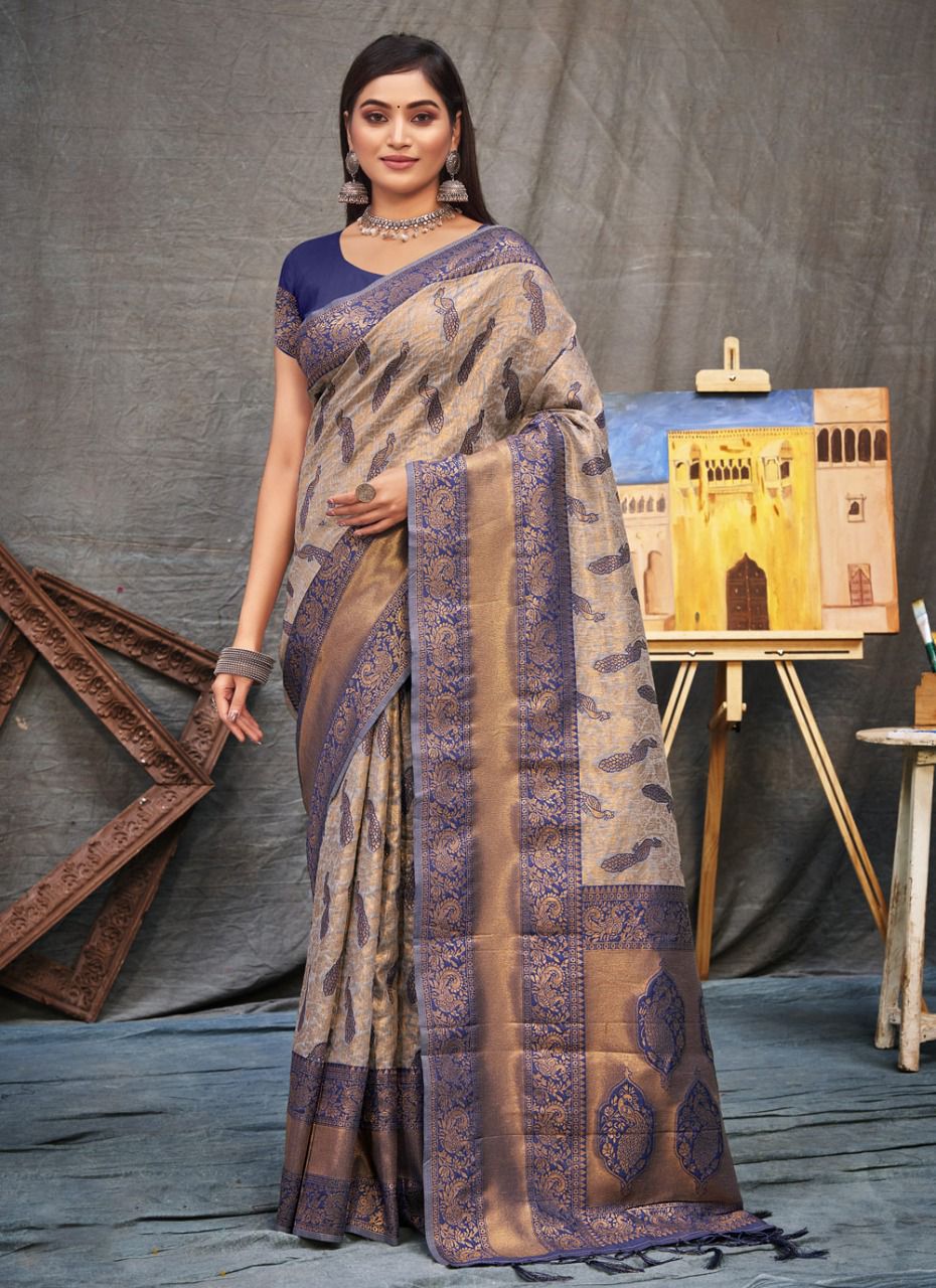 sangam print niranjana organza graceful look saree catalog