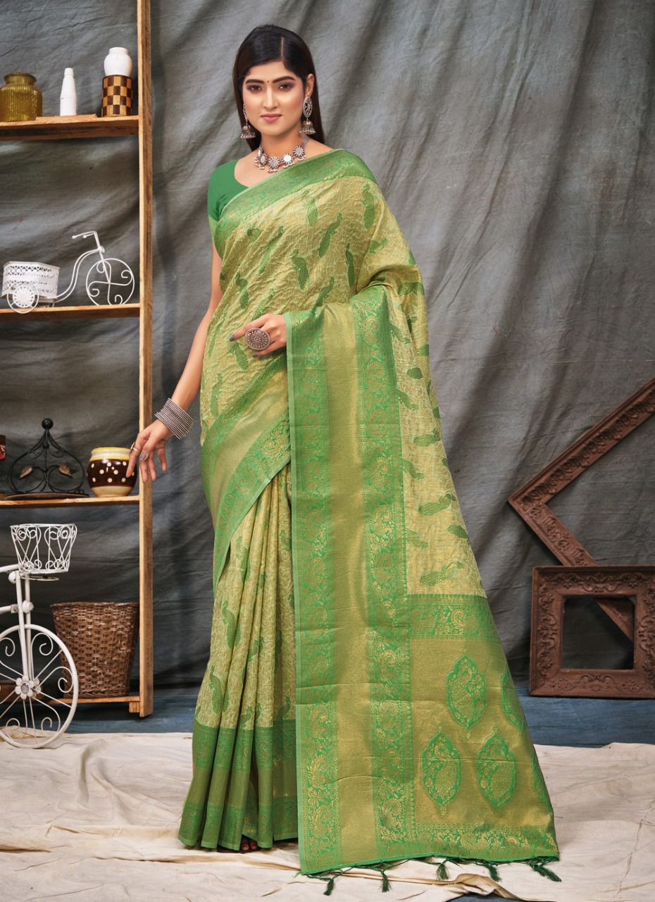 sangam print niranjana organza graceful look saree catalog