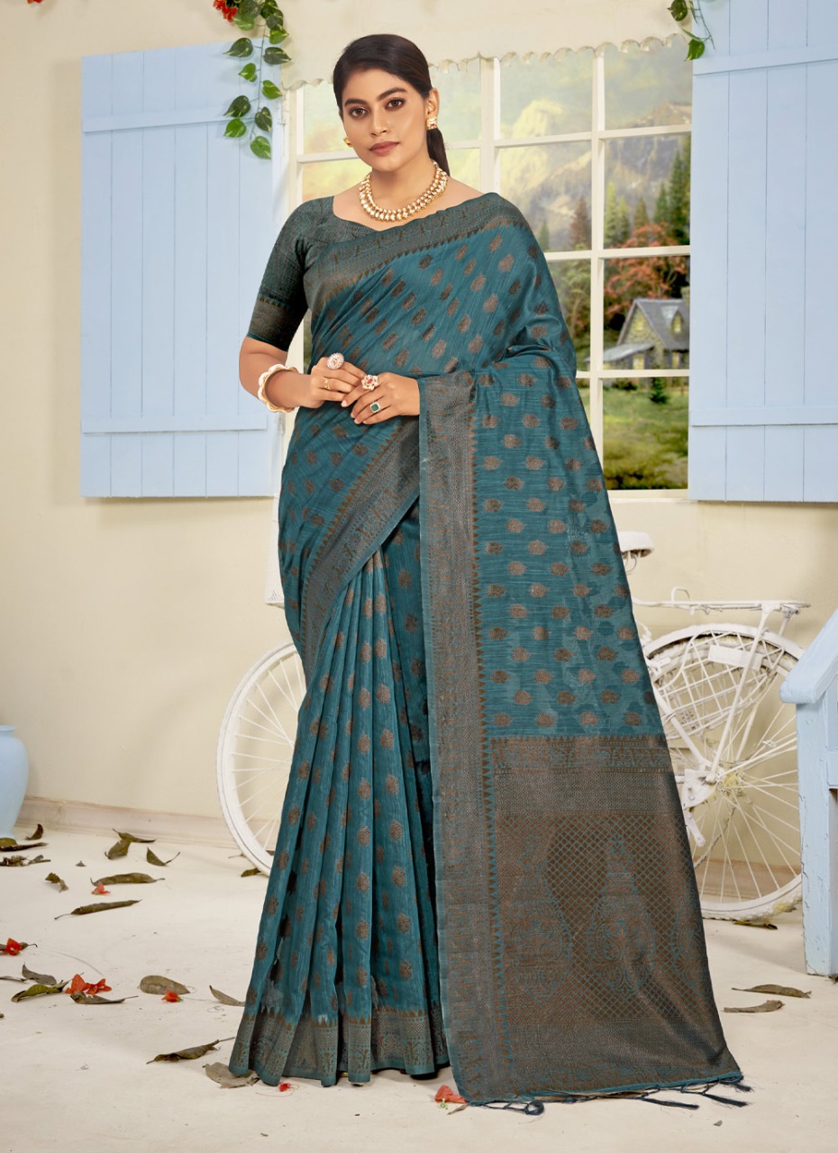 sangam print royal cotton decent look saree catalog