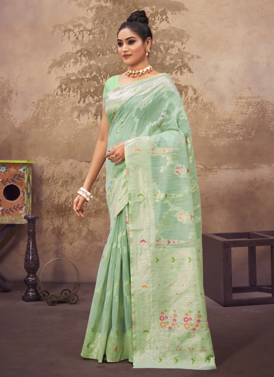 sangam print shipra cotton attractive look saree catalog