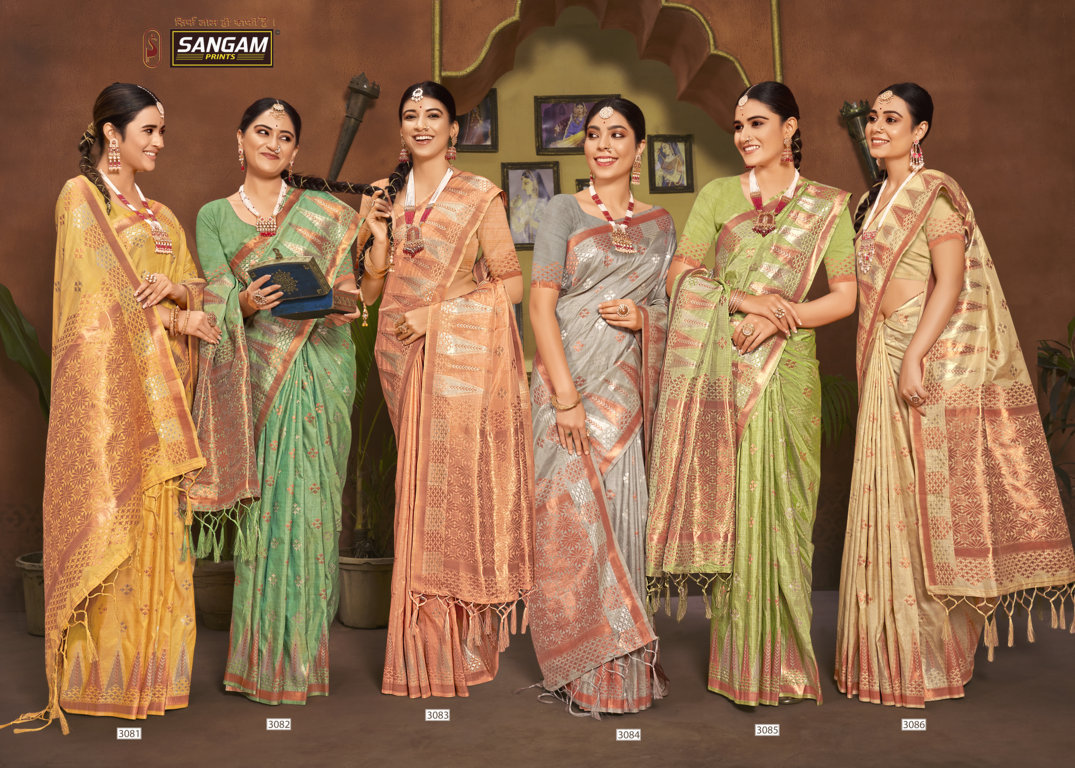 sangam print sohail silk silk gorgeous look saree catalog