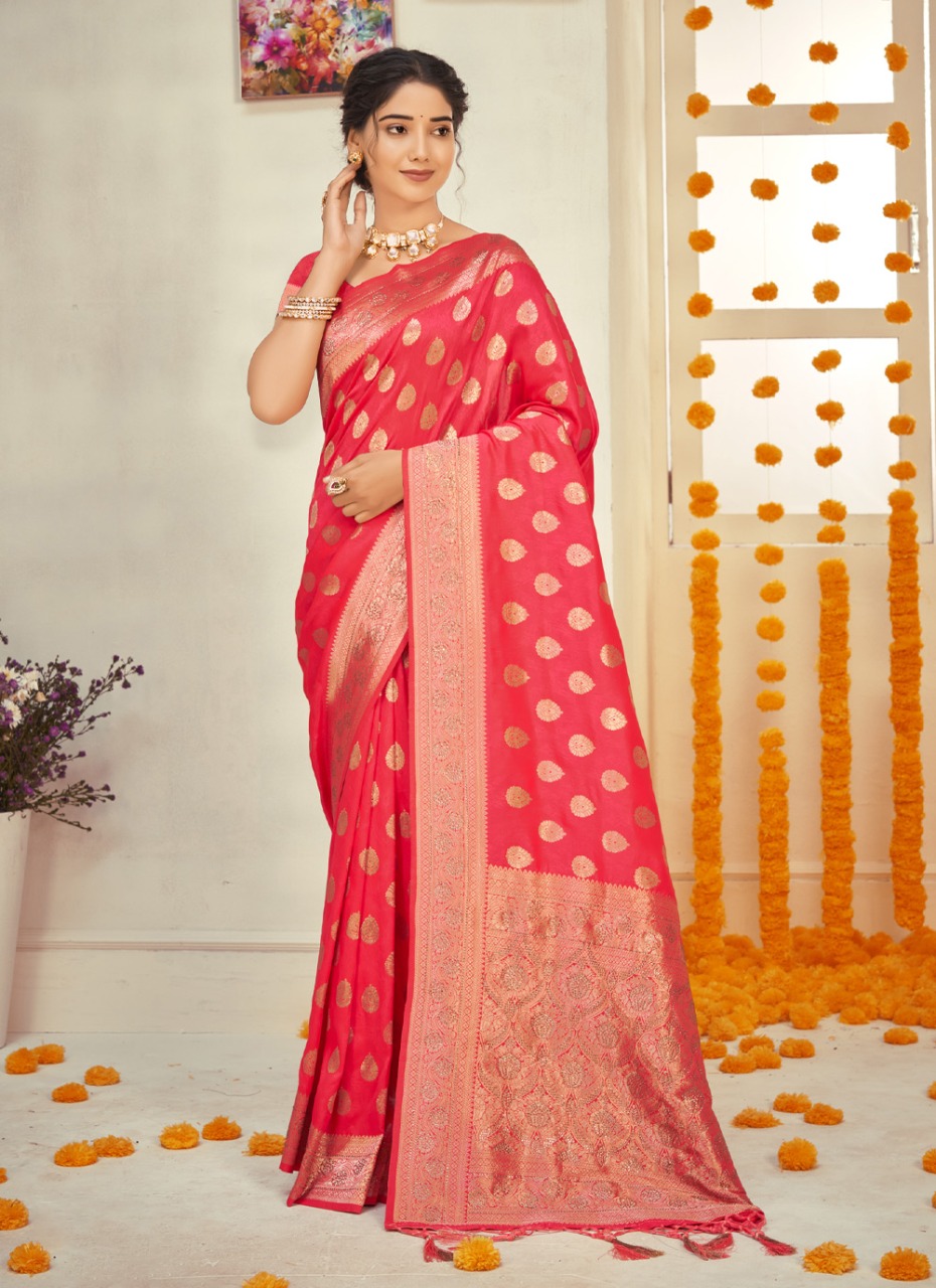 sangam print soneri silk silk attrrctive saree catalog