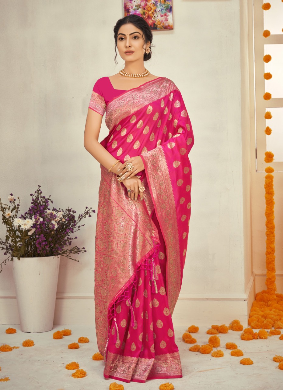 sangam print soneri silk silk attrrctive saree catalog