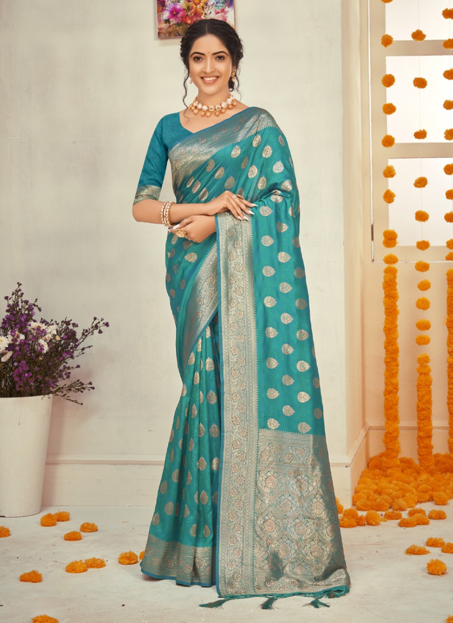 sangam print soneri silk silk attrrctive saree catalog