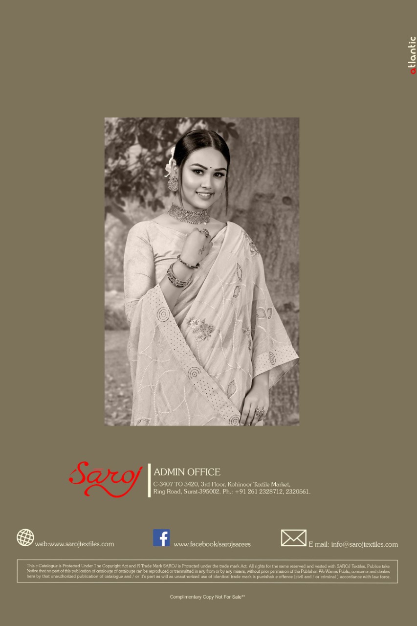 saroj saree advika 4 chiffon attractive look saree catalog