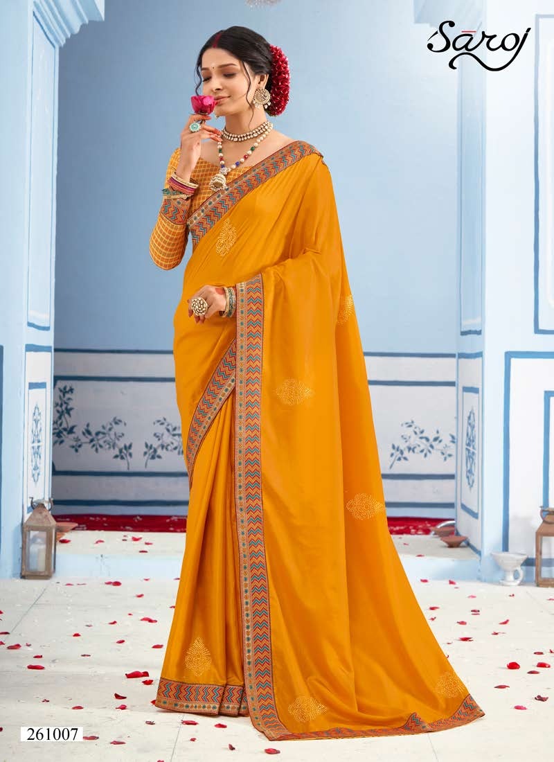 saroj saree namasvi silk regal look saree catalog