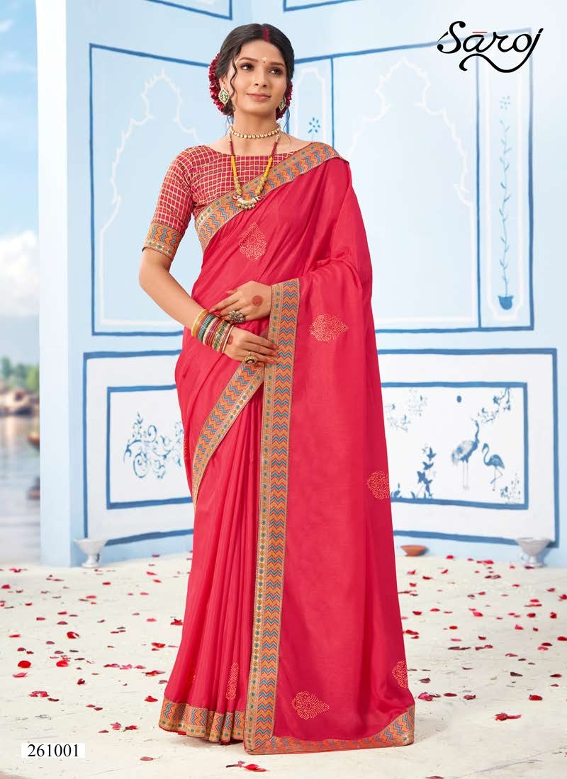 saroj saree namasvi silk regal look saree catalog