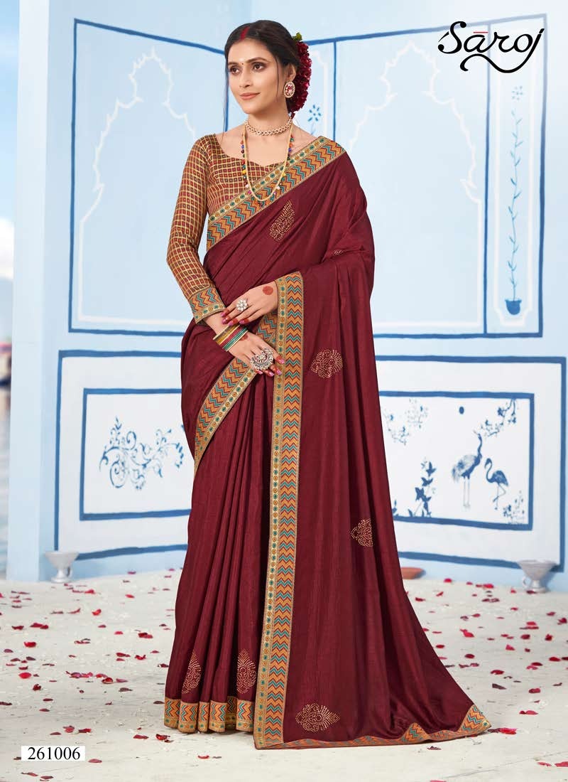 saroj saree namasvi silk regal look saree catalog