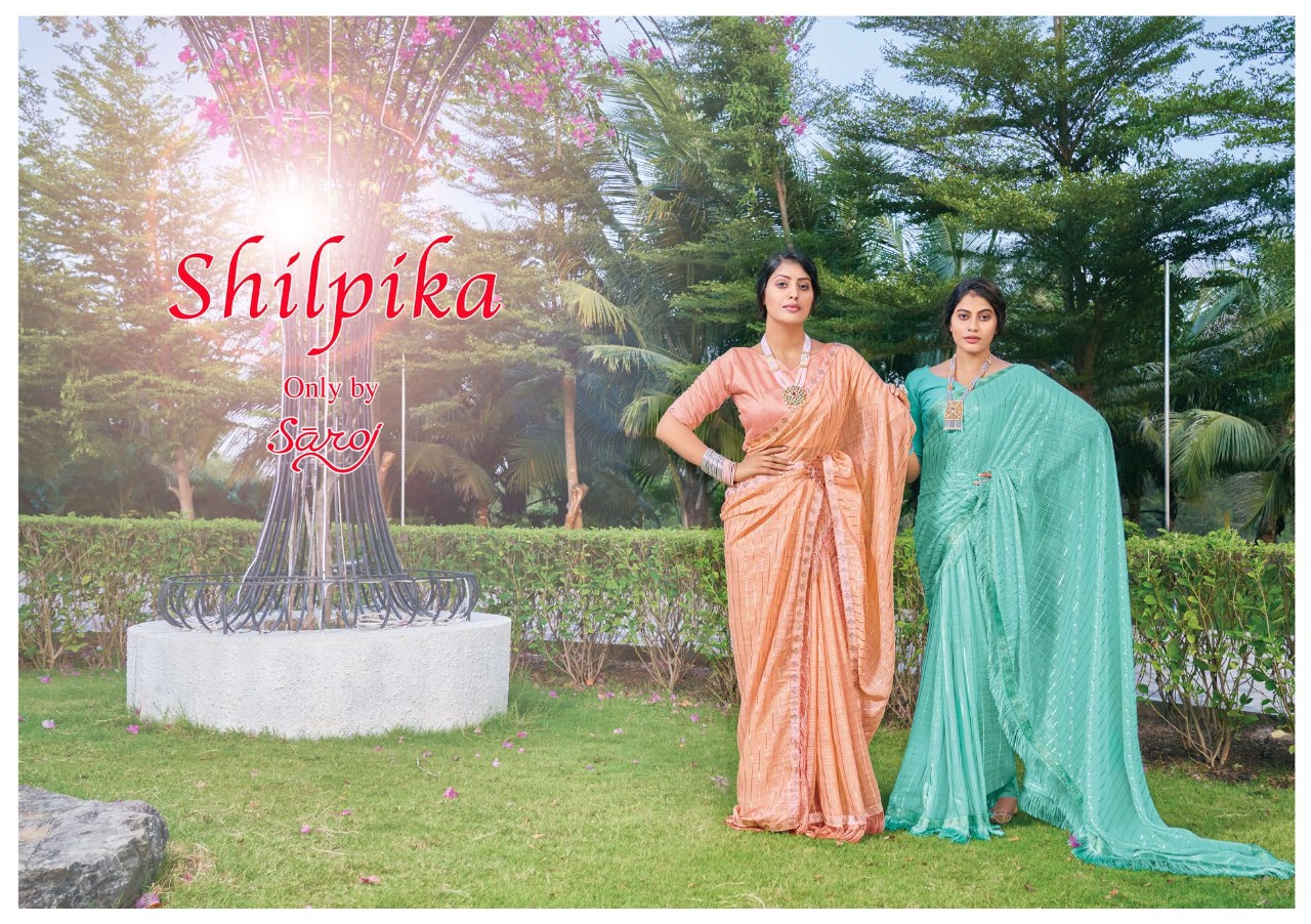 saroj saree Shilpika fancy catchy look saree catalog