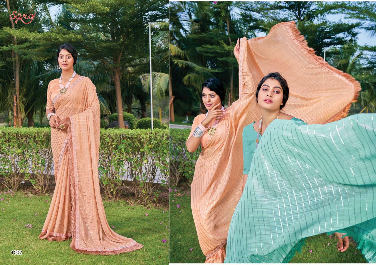 saroj saree Shilpika fancy catchy look saree catalog