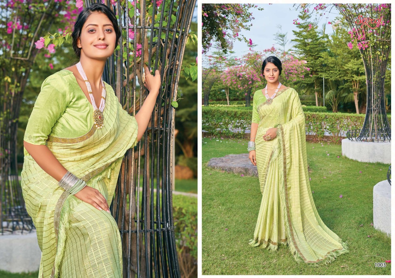 saroj saree Shilpika fancy catchy look saree catalog