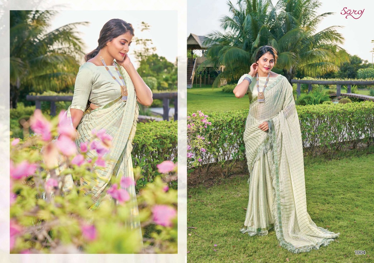 saroj saree Shilpika fancy catchy look saree catalog