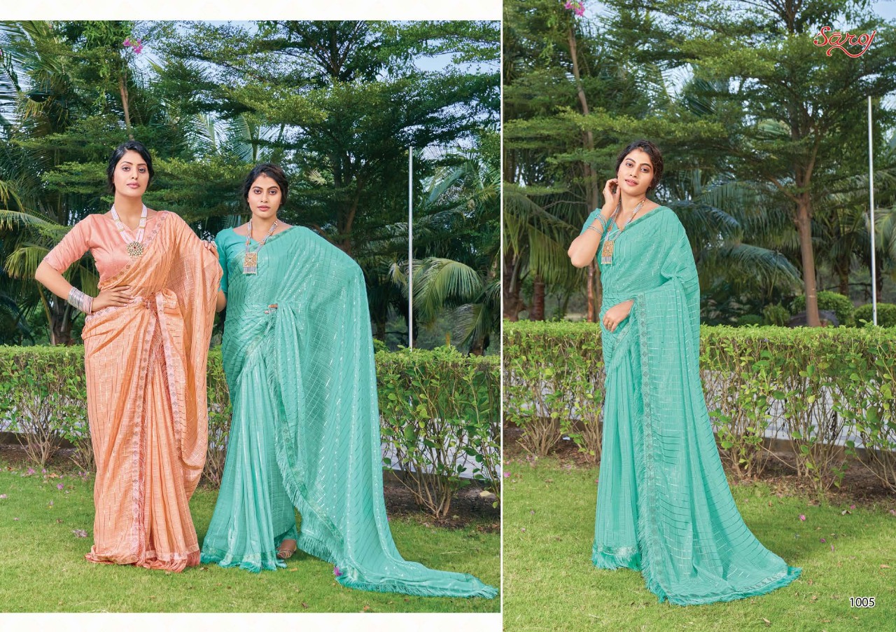 saroj saree Shilpika fancy catchy look saree catalog